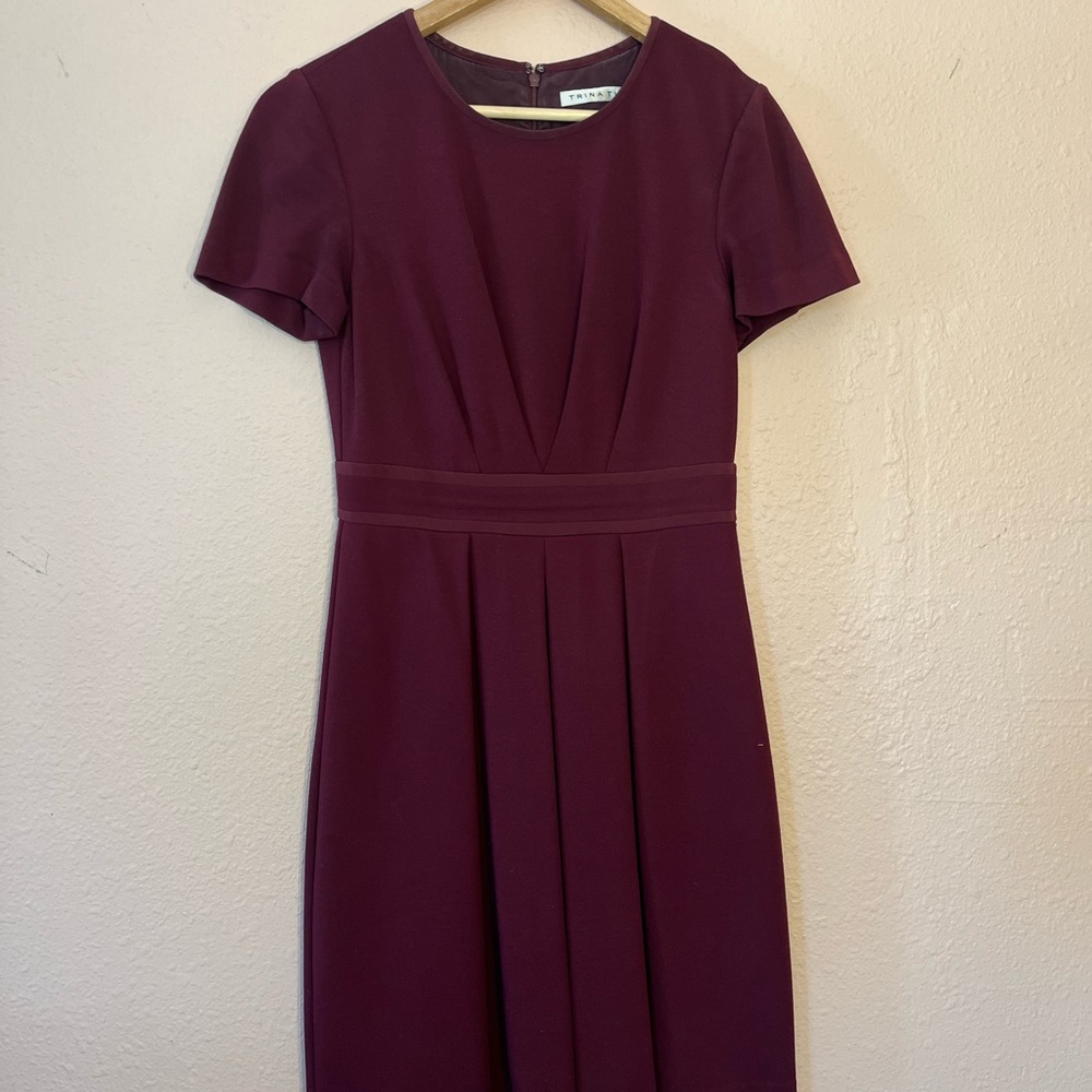 Burgundy colored dress from Trina Turk